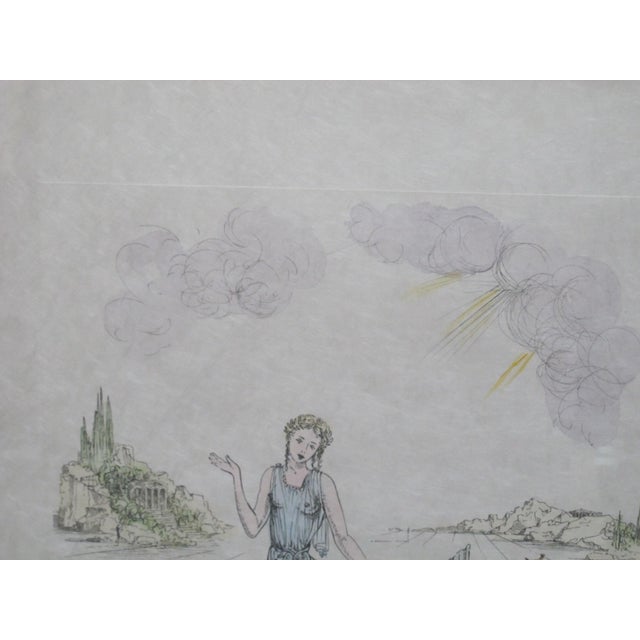 Salvador Dali Signed Stamped Limited Edition Calliope From 9 Muses Lithograph For Sale - Image 9 of 12