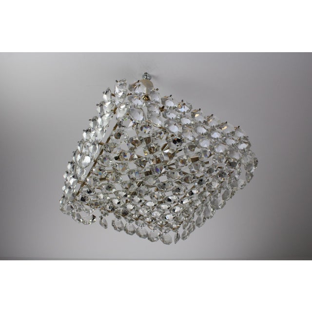 Silver Crystal Chandelier from Bakalowits, 1960s For Sale - Image 8 of 12