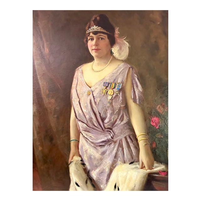 1927 Portrait of Mrs Charles D Westcott by Hans Schlereth For Sale
