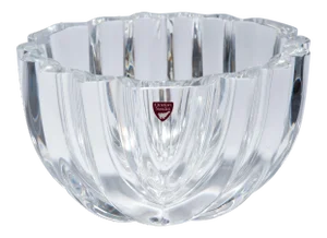 Organic Lars Hellsten Orrefors Crystal Bowl Mid Century Sweden