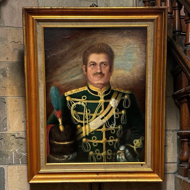 Unknown, Cavalry Officer, Oil, Framed For Sale - Image 14 of 15
