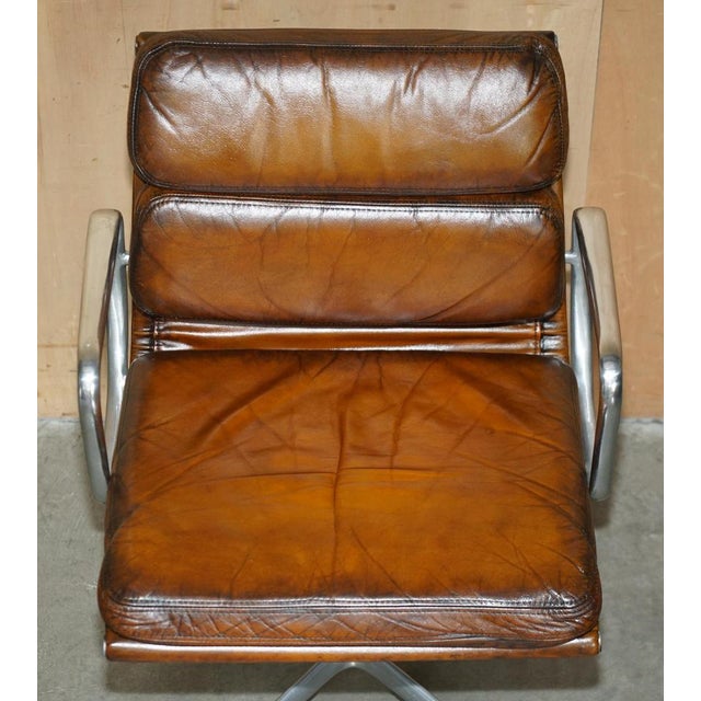 Chanel NYC Soft Pad Captain's Chair in Hand-Dyed Leather from Herman Miller, 1977 For Sale - Image 16 of 18