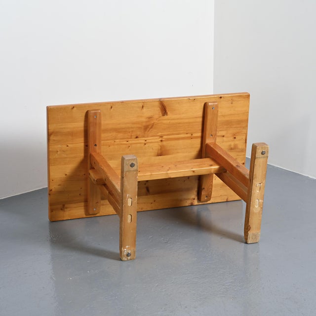 Pine Dining Table for Les Arcs, France, 1970s For Sale - Image 4 of 13