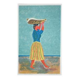 Giovanni Omiccioli, The Fishwife, 1973, Lithograph For Sale