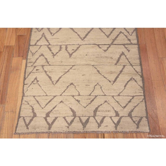 Nazmiyal Collection Geometric Tribal Modern Runner Rug For Sale - Image 4 of 5