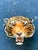 Amber Vintage Boho Glazed Ceramic Wall Tiger For Sale - Image 8 of 11