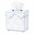 Soft Blue Trellis Scalloped Floral Tissue Holder For Sale
