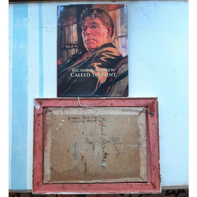 Oil Painting Eastern Point Lighthouse Artist Signed Book Art For Sale - Image 10 of 13