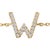 Contemporary 10K Yellow Gold Diamond Accent "W" Initial Charm and Link Bracelet For Sale - Image 3 of 6