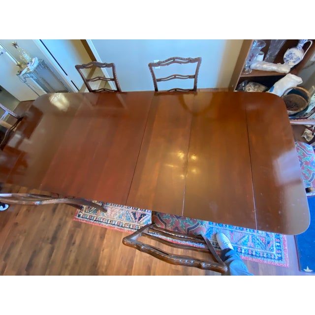 Antique Duncan Phyfe Three Leg Drop Leaf Dining Table Solid Mahogany ...