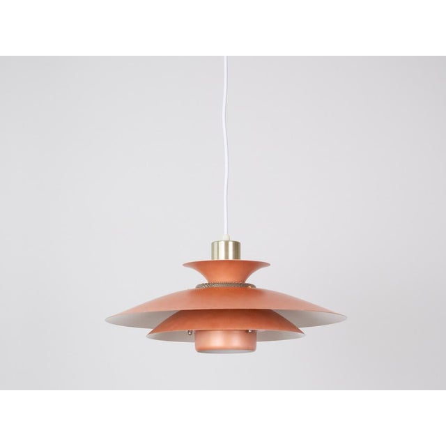 Vintage Danish Capri Pendant Lamp by Kurt Wiborg for Jeka, 1980s For Sale - Image 4 of 12