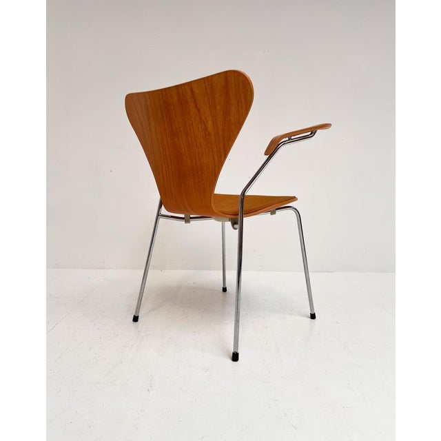 Wooden 3207 Chair by Arne Jacobsen for Fritz Hansen, 1980s For Sale - Image 11 of 17