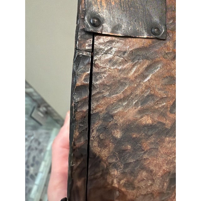 Antique Folk Art Hand Carved Figural Inkwell Stand Late 1800s Wooden For Sale - Image 13 of 15