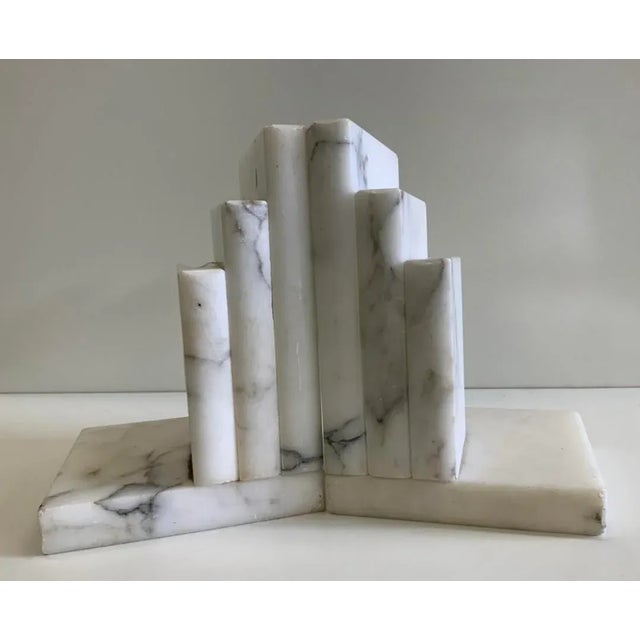 1920s Vintage Italian Grand Tour Marble Bookends - Pair For Sale - Image 5 of 7
