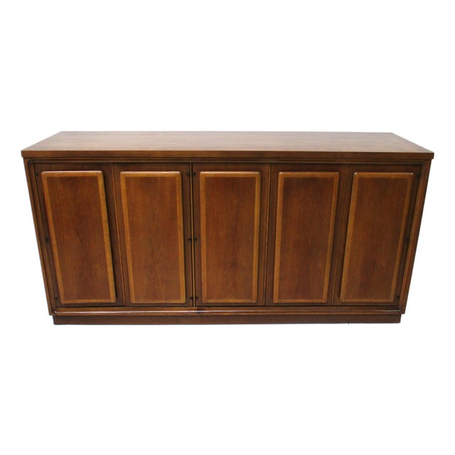Walnut Mid Century Credenza by Broyhill Forward 70 Premier Collection For Sale