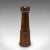 This is a vintage decorative pepper grinder. An English, oak condiment dispenser in the form of a chess rook, dating to...