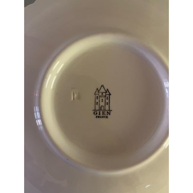 Gien Vintage Gien Floral Daisy Plates, Set of 7, France For Sale - Image 4 of 5