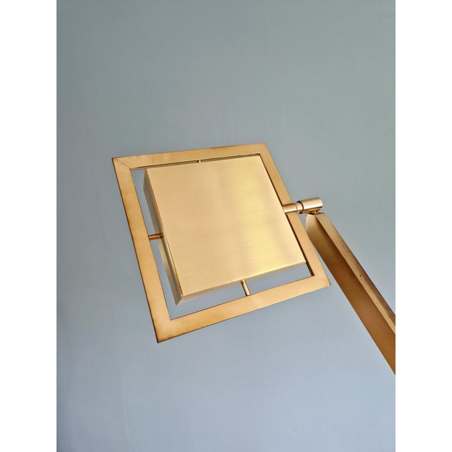 Hollywood Regency Brass Floor Lamp with Counterweight System, 1970s For Sale - Image 4 of 18