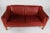 Model No. 2212 2-Seater Sofa in Reddish Brown Leather with Oak Legs by Børge Mogensen for Fredericia Furniture, Denmark, 1980s For Sale - Image 6 of 13