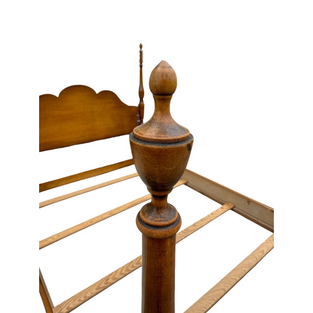 Mid-Century Modern Baker Furniture Full Size Four Poster Bedframe For Sale - Image 3 of 10