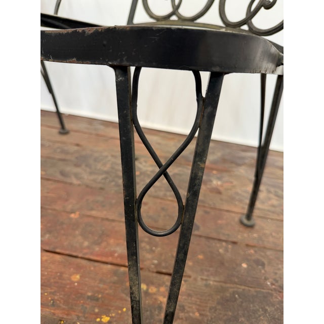 Elegant Woodard Iron Patio Dining Chairs, Set of Six For Sale - Image 9 of 12