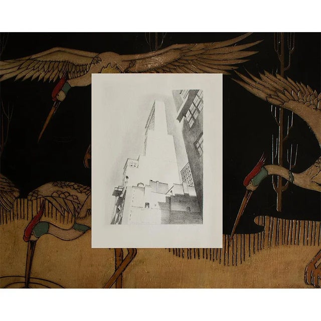 1939 After Charles Sheeler "Manhattan, Delmonico Building", First Edition Period Lithograph For Sale In Dallas - Image 6 of 9