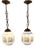 Antique German Art Nouveau Pendants with Opaque White Glass Shades, Japanese Motifs and Brass Mounts, 1900s, Set of 2 For Sale