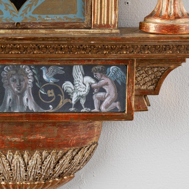Early 19th Century Swedish Gustavian Cartel Giltwood Wall Clock With Eagle and Angels by Cederlund For Sale - Image 13 of 14