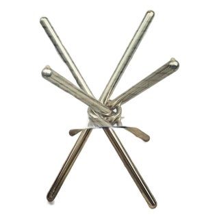 Beautiful Vintage Hollywood Regency Kitchen Table Brass Knot Base For Sale