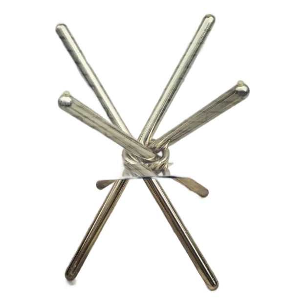 Beautiful Vintage Hollywood Regency Kitchen Table Brass Knot Base For Sale