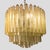 Venini Olive Green Martellate Murano Glass Rod Pendant Light from Venini, 1960s For Sale - Image 4 of 11