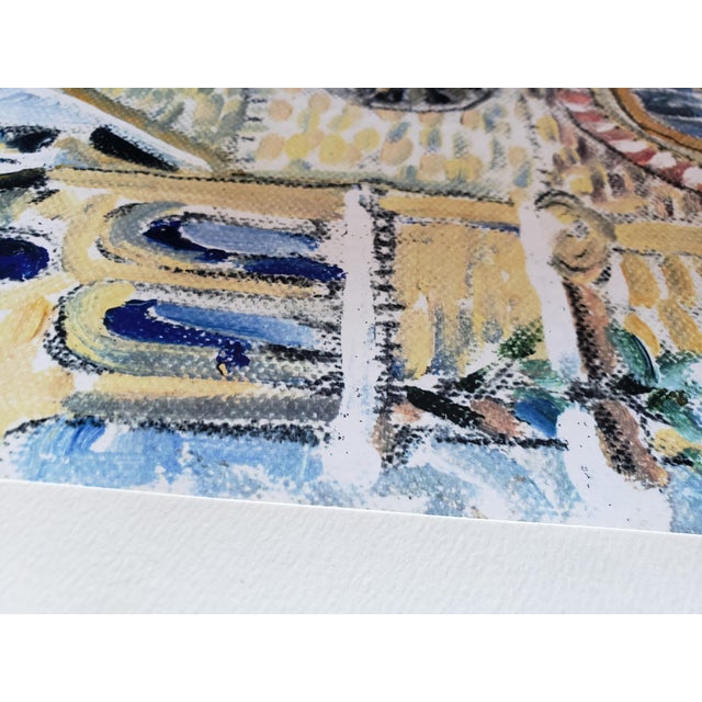 Sky Blue 1995 St. Francis Cathedral by Spencer Walaitis Fine Art Proof Print, Vintage Signed For Sale - Image 8 of 16