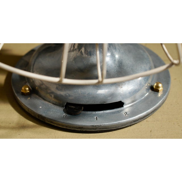 Cream Vintage Desk Fan, 1950 For Sale - Image 8 of 9