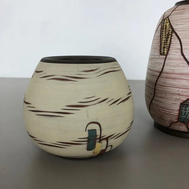 Ceramic Pottery Vases by Franz Schwaderlapp for Sawa Ceramic, Germany, 1960s, Set of 3 For Sale - Image 11 of 15