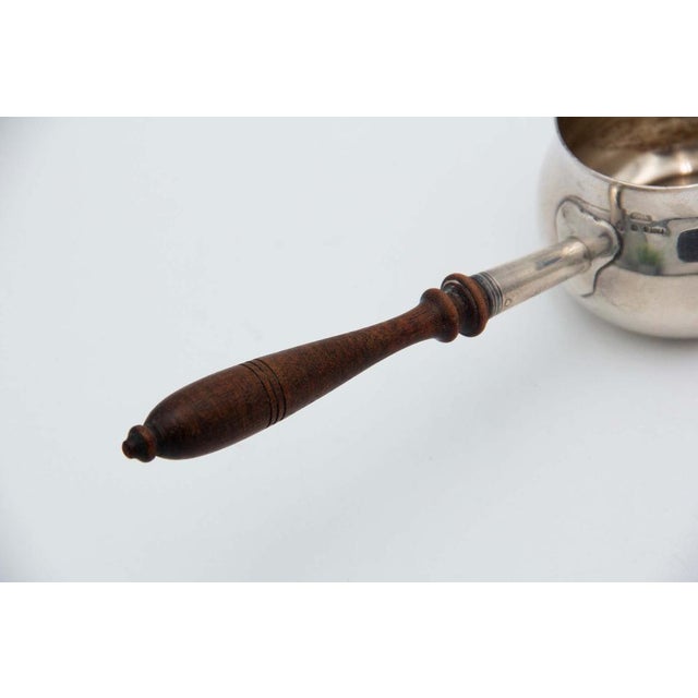Silver Chocolate Pot with Wooden Handle, in Good conditions. Designed 1920 to 1949
