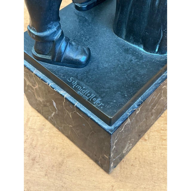 Vintage Bronze Blacksmith Sculpture For Sale - Image 10 of 14