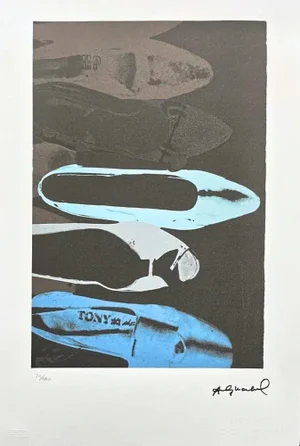After Andy Warhol, Diamont Dust Shoes Blue, 1980s, Lithograph