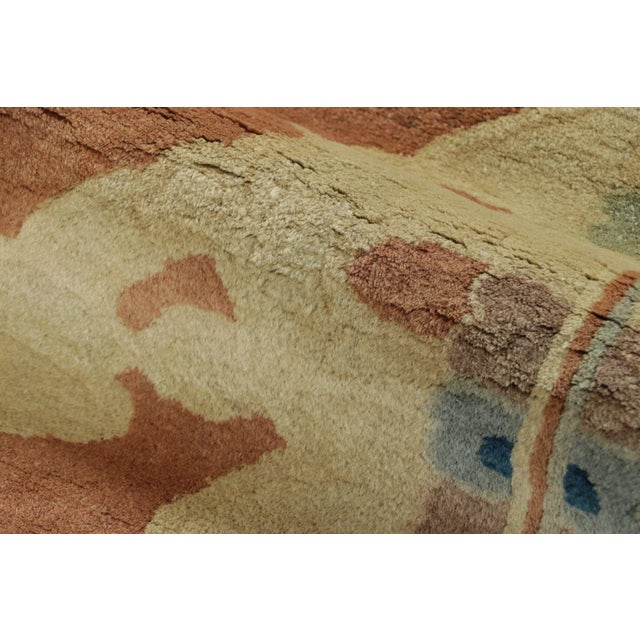 Antique Chinese Art Deco Dragon Rug in Terracotta and Beige Pictorials For Sale In New York - Image 6 of 7