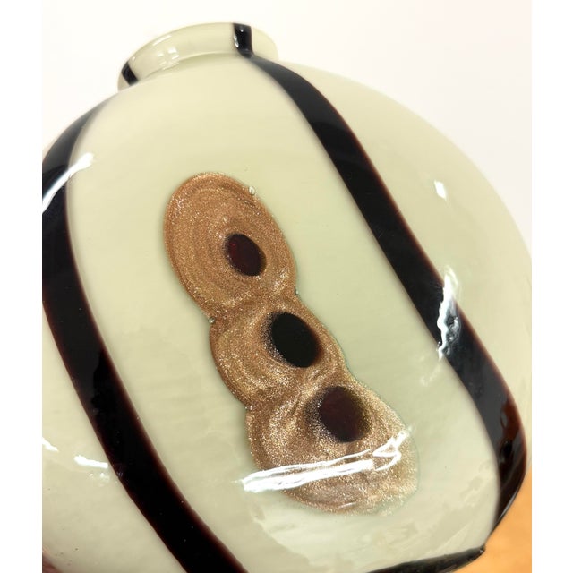Glass Vintage Hand Blown Lidded Glass Vessel For Sale - Image 7 of 7