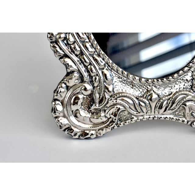 Metal Large Plateria Del Pilar Repousse Peruvian 925 Sterling Silver Collectible Picture Frame For Sale - Image 7 of 9