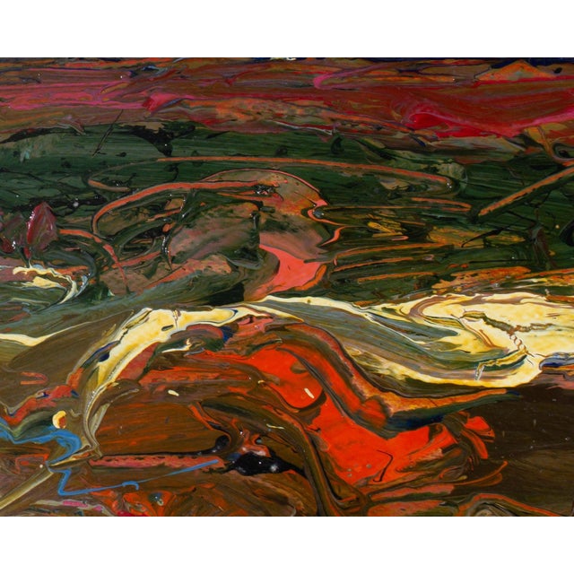 1980s Acrylic on Paper Abstract Landscape Painting Signed by Harry Hilson For Sale - Image 5 of 8