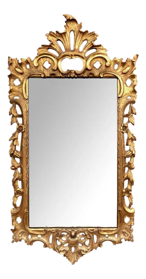 Late 19th Century French Rococo Style Carved Giltwood Mirror