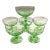 Anchor Hocking "Block Optic Green" Dessert Cups-Set of 6 For Sale