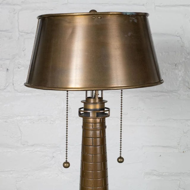 Cast Bronze Lighthouse Table Lamp For Sale - Image 12 of 12