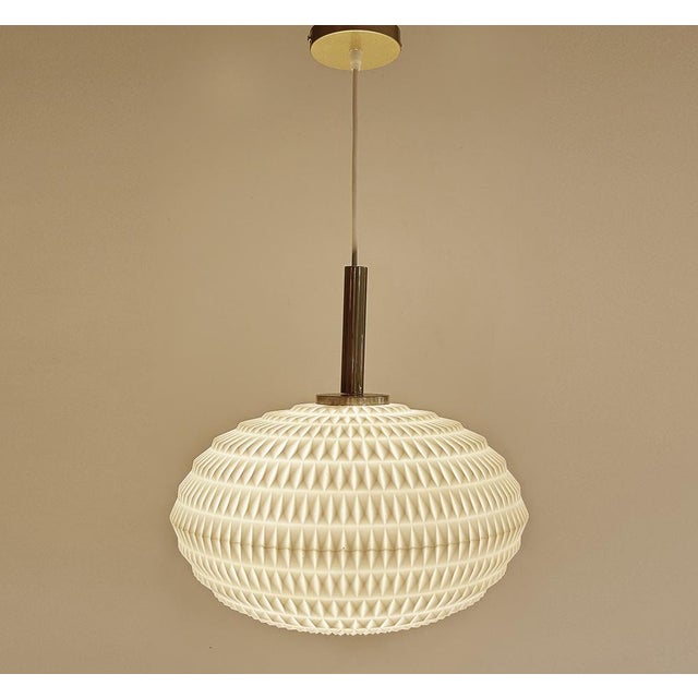 Metal Vintage Cocoon Pendant Light by Aloys Gangkofner for Erco, 1950s For Sale - Image 7 of 18