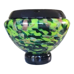 Vintage Italian Blown Glass Aventurine Style Vase