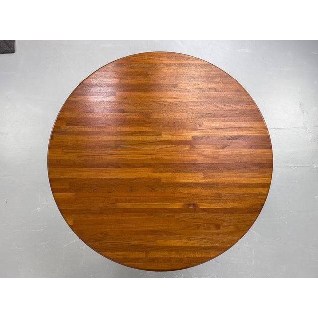 Round Dining Table in Teak, 1970s For Sale - Image 9 of 15