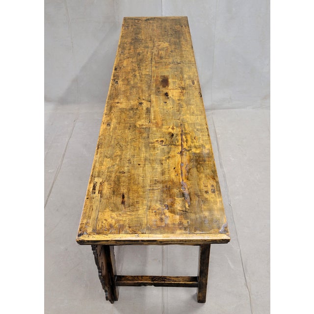 Antique Early 19th Century Chinese Red Lacquer Altar / Console Table For Sale - Image 9 of 15