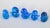Josef marcolin for fm ronneby, set of five duck figurines. Set of five handcrafted duck figurines in blue art glass. The...