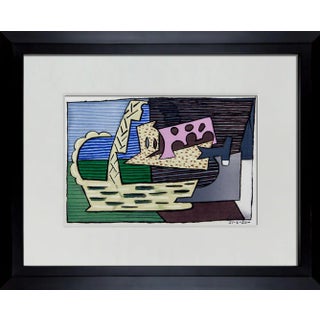 1940s Vintage Pablo Picasso "The Basket" Rare Limited Edition, Carman Press, Custom Framed For Sale
